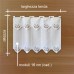 Tenda di Larghezza 96cm bianco naturale con mantovana grigia (6 moduli)